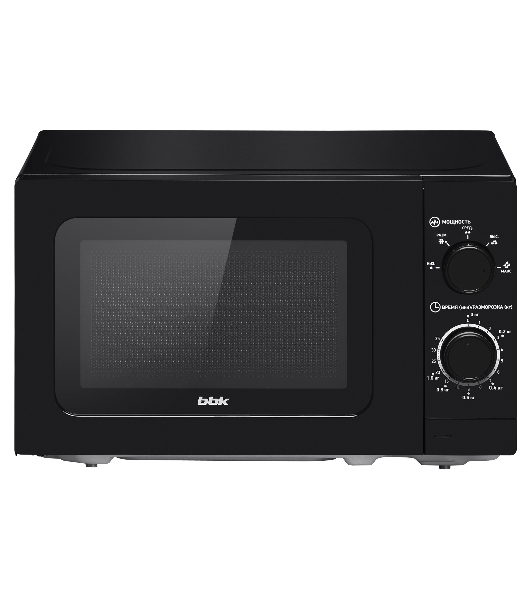 Микроволновая печь BBK 20MWS-717M/B черный, 20 л, 700 Вт, переключатели - поворотный механизм
