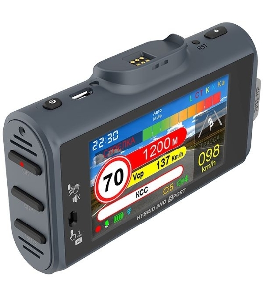 Видеорегистратор Silverstone F1 HYBRID UNO SPORT, 1920x1080, 3', GPS, Wi-Fi, G-сенсор, GPS-информатор