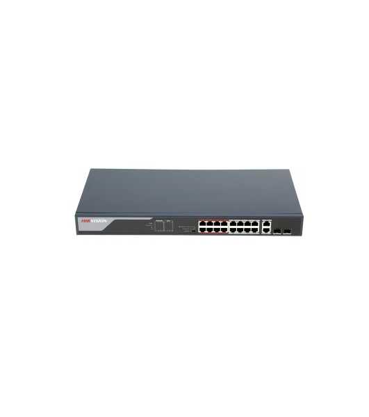 Коммутатор Hikvision DS-3E0318P-E(C), 16×1 Гбит/с PoE + 1×1 Гбит/с RJ45 + 1×1 Гбит/с Combo (RJ45/SFP), неуправляемый