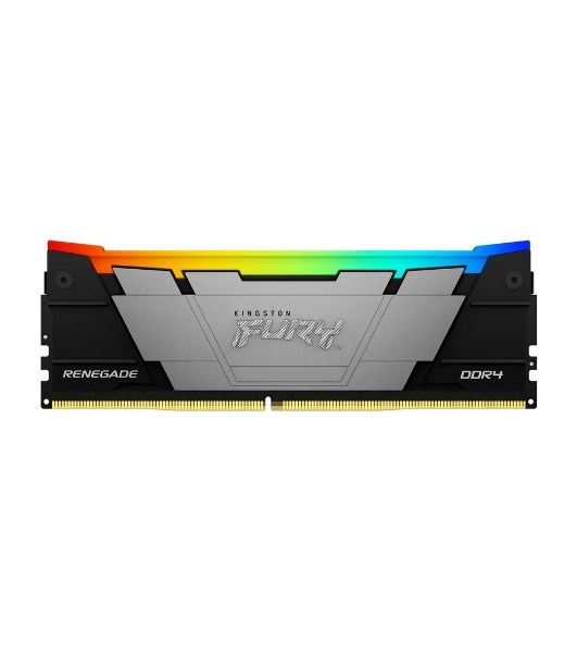 Оперативная память Kingston Fury Renegade, DDR4, 32GB (1x32GB), 3200MHz, CL16, DIMM, с радиатором, RGB, серебристый/черный
