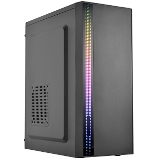 Компьютерный корпус ATX Filum S17 черный, без БП, RGB strip, USB 3.0