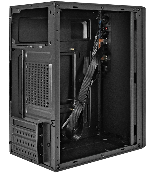 Компьютерный корпус Minitower ExeGate BAA-308-UNS350 (mATX, БП UNS350 с вент. 12см, 2хUSB, HD Audio, черный)