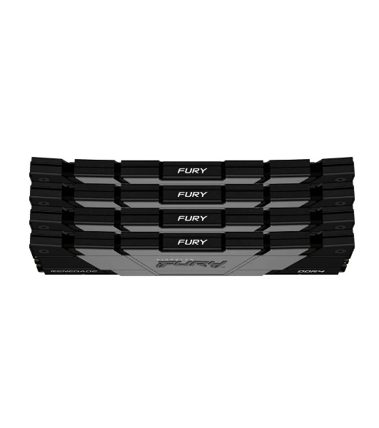 Оперативная память Kingston Fury Renegade, DDR4, 64GB (4x16GB), 3200MHz, CL16, DIMM, радиатор, черный