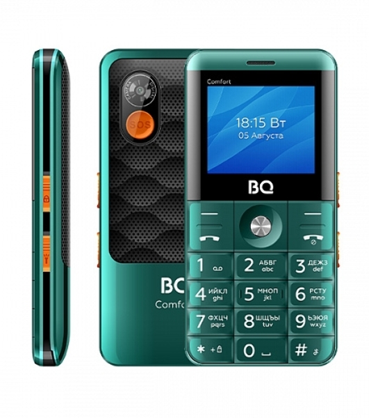 Мобильный телефон BQ 2006 Comfort зеленый/черный