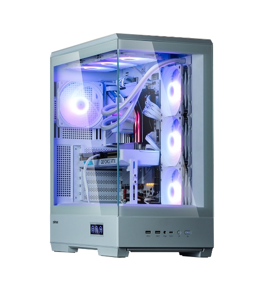 Компьютерный корпус ZALMAN P50 DS, ATX, WHITE, WINDOW, 2x3.5', 3x2.5', 1xUSB TYPE-C, 2xUSB 3.0, SIDE 3x120мм ARGb, REAR 1x120мм ARGb