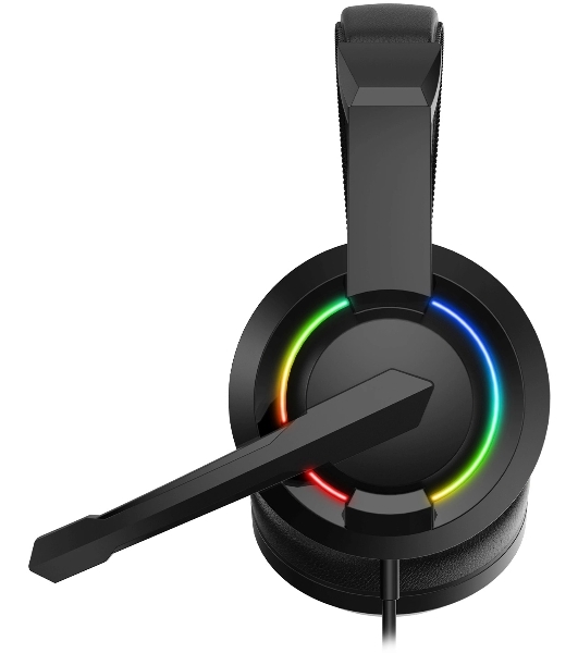 Гарнитура Oklick HS-L315G чёрный, проводная, 3.5 мм, подсветка