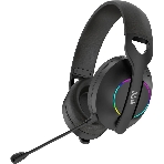 Гарнитура Acer OHR400 чёрный, беспроводная + проводная, USB/mini jack 3.5 мм, до 45 ч, подсветка, фото 1