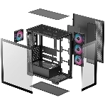 Компьютерный корпус Deepcool CG580 4F черный без БП ATX 6x120мм 3x140мм 2xUSB 3.0 audio bott PSU, фото3
