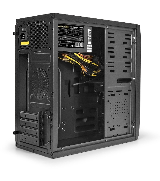 Компьютерный корпус Minitower ExeGate mEVO-7807-NPX400 (mATX, БП 400NPX 12см, 1хUSB+1хUSB 3.0, черный 1x12см с RGb подсветкой)
