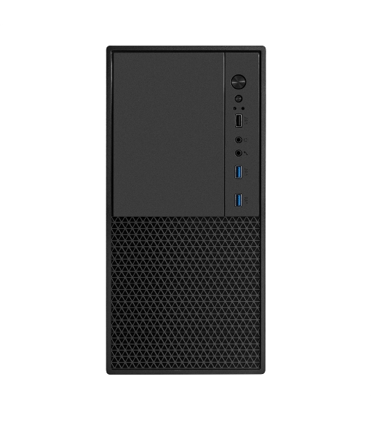 Компьютерный корпус Minitower ExeGate BAA-308MU2-UNS450 (mATX, БП UNS450 с вент. 12см, 1хUSB+2хUSB 3.0, HD Audio, черный)