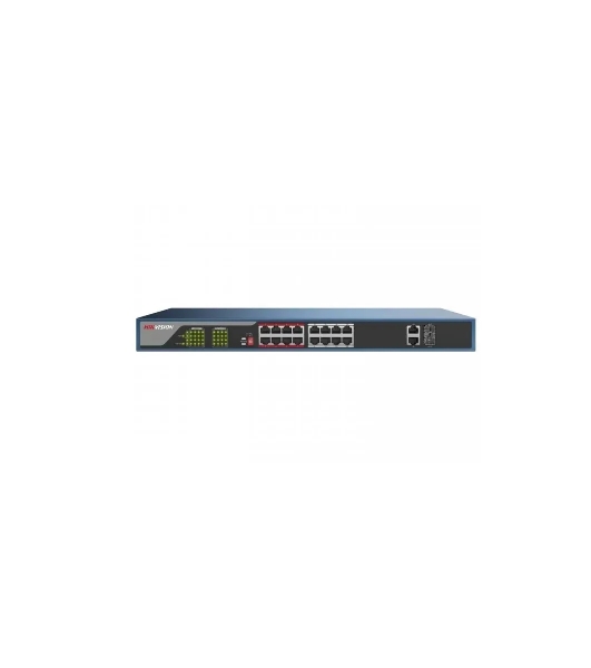 Коммутатор Hikvision DS-3E0318P-E(C), 16×1 Гбит/с PoE + 1×1 Гбит/с RJ45 + 1×1 Гбит/с Combo (RJ45/SFP), неуправляемый