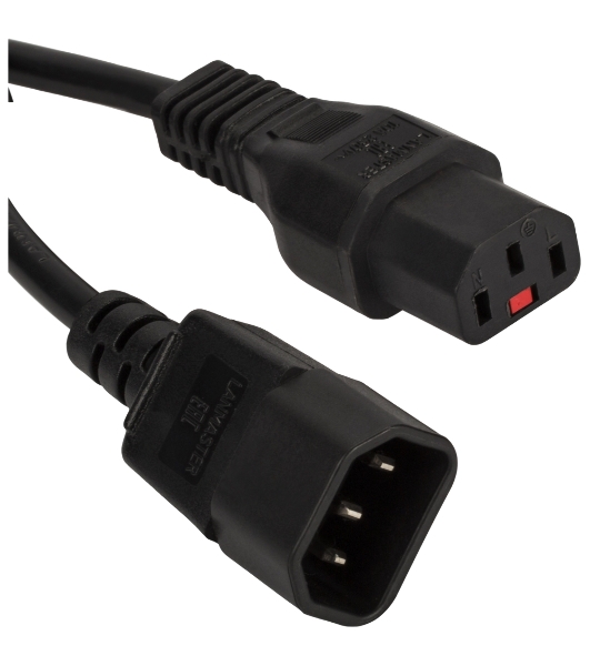 Шнур питания Lanmaster LAN-PP13L/14-5.0-BK C13-С14 проводник.:3x0.75мм2 5м 220В 10А черный
