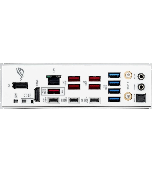 Материнская плата ASUS ROG STRIX X870-A GAMING WIFI, AM5, AMD X870, 4xDDR5, 2xSATA, 4xM.2, 1xPCI-E 4.0 x4, 1xPCI-E 5.0 x16, 1xHDMI, 1xDP, 1x 2.5Gb LAN, 4xUSB-A 3.2 Gen 1, 5xUSB-A 3.2 Gen 2, 1xUSB-C 3.2 Gen 2, 2xUSB4, 2x3.5 мм, 7.1, ATX