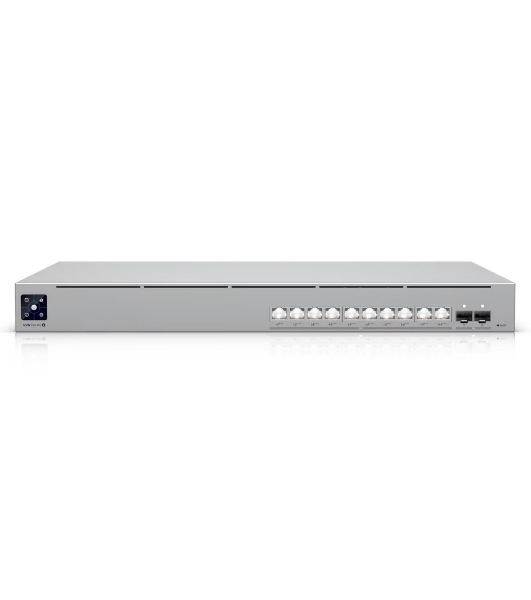 Ubiquiti UniFi Switch Pro XG 10 PoE PoE-коммутатор в стойку, 10х 10G RJ45, 2х 10G SFP+, раздача 400 Вт