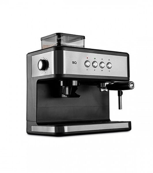 Кофейная станция BQ CM1003 сталь/черный, исп. кофе - зерновой/молотый, 1.5 л, 1150 Вт. 15 бар