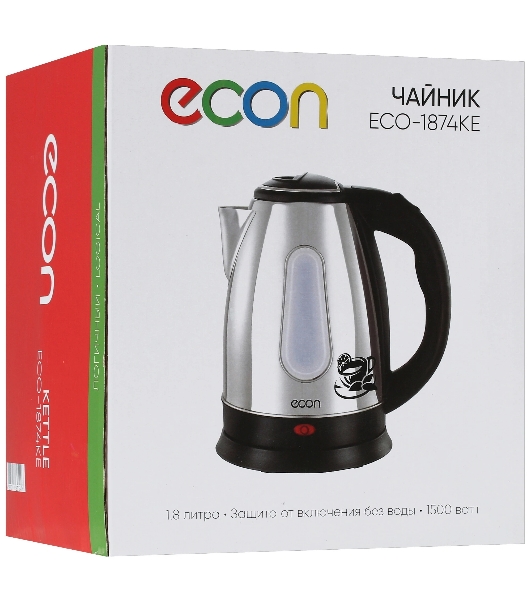 Чайник электрический ECON ECO-1874KE нержавейка