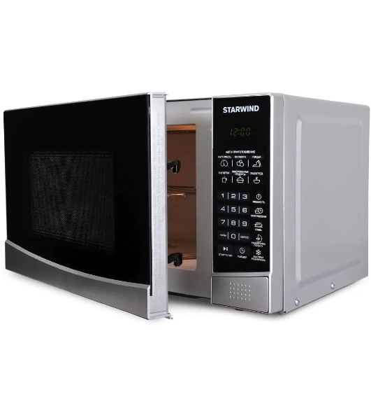 Микроволновая печь Starwind SMW2820 серебристый/черный, 20 л, 700 Вт, переключатели - сенсор