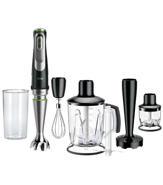 Блендер погружной Braun Multiquick 9 MQ9147X черный, 1200 Вт, плавная регулировка, турбо