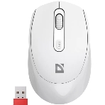 Мышь беспроводная Defender Vision MS-376 белый, 1600 dpi, радиоканал, Bluetooth, USB, кнопки - 4, фото 1