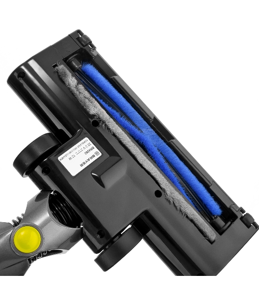 Пылесос вертикальный BRAYER BR4262 черный/желтый, питание от аккумулятора, 180 Вт, уборка сухая, пылесборник 1 л