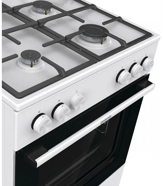 Плита газовая Gorenje GG6A11WF белый, конфорок 4 газовых, духовка 72 л, 60 см x 85 см x 60 см