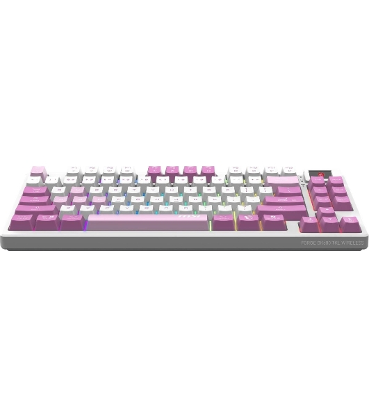 Клавиатура MSI Forge GK600 гибридная, Bluetooth, радиоканал, белый
