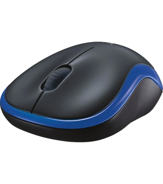 Мышь беспроводная Logitech M185 синий, 1000 dpi, радиоканал, USB, кнопки - 3