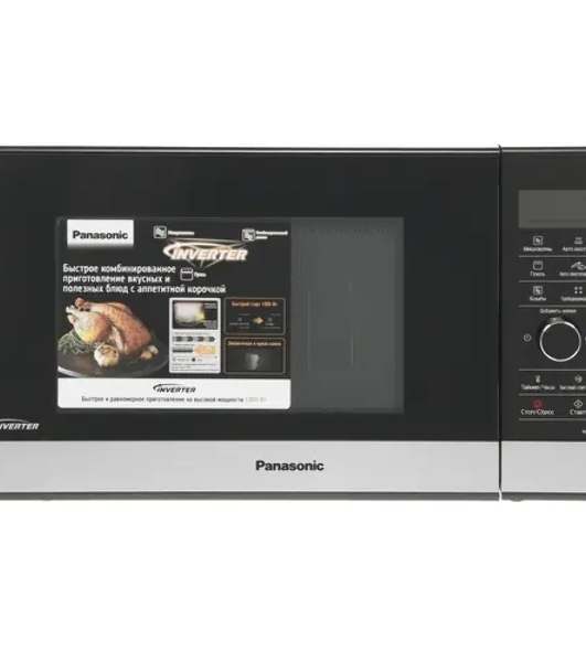 Микроволновая печь Panasonic NN-GD38HSZPE черный, 23 л, 1000 Вт, переключатели - сенсор, поворотный механизм