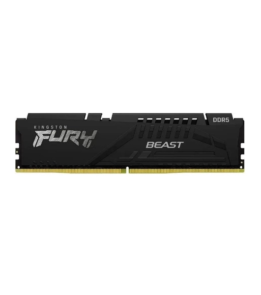 Оперативная память Kingston Fury Beast, DDR5, 8GB (1x8GB), 6000MHz, CL36, DIMM, с радиатором, черный