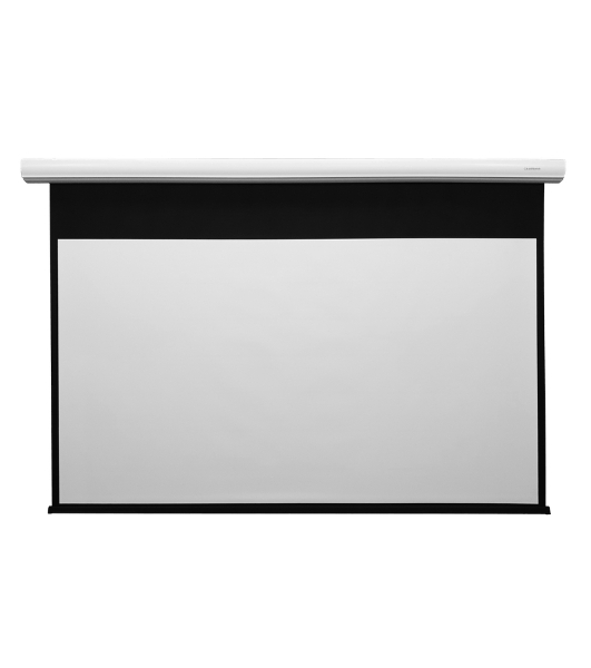 Экран с электроприводом Lumien Master Business Control 214х343 см (159') Matte White черная кайма по периметру, цвет корпуса белый 16:10. В комплекте триггер., RS232, IR, RF управл.