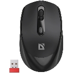 Мышь беспроводная Defender Vision MS-376 черный, 1600 dpi, радиоканал, Bluetooth, USB, кнопки - 4, фото 1
