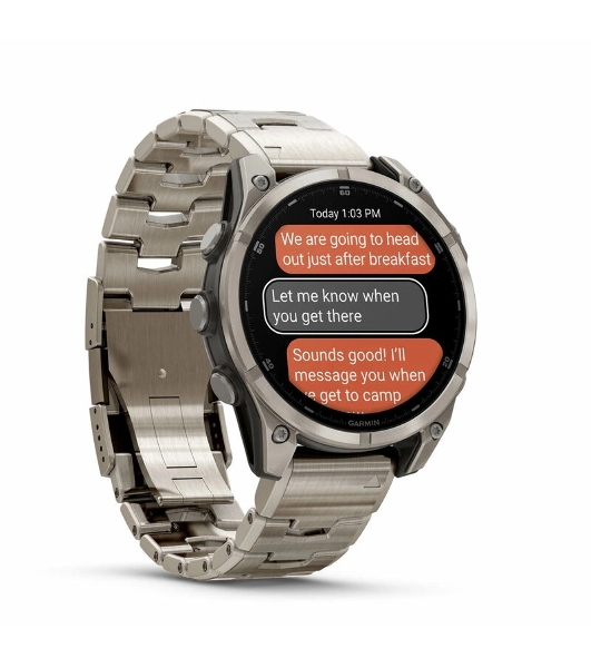 Умные часы Garmin Fenix 8 1.4' AMOLED, Wi-Fi, Bluetooth, NFC, 100м, титановый серый / титановый