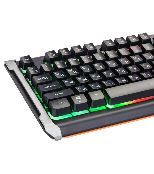 Клавиатура Oklick 717G Black Death проводная, USB Type-A, чёрный/серый