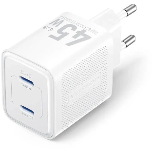 Сетевое зарядное устройство Vention на 2 порт USB С+C GaN 45W белый