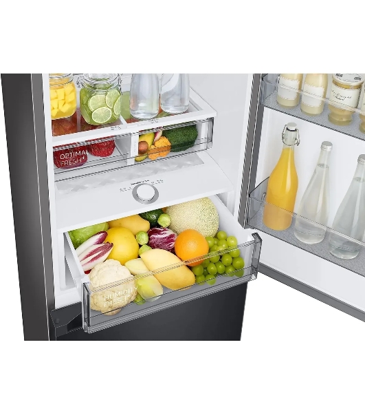 Холодильник Samsung RB34C7B5EB1/EF черный мат. двухкамерный 230/114л морозилка снизу, No Frost