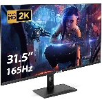 Монитор 31.5' ExeGate Combat EG3207TA IPS 2560x1440, 165 Гц, 1 мс, 16:9, 300 кд/м², 2xHDMI 2.0, DP, USB, 3.5 Jack, динамики (2x3 Вт), HDR10, FreeSync, черный, фото 1