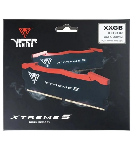 Оперативная память Patriot Viper Xtreme 5, DDR5, 32GB (2x16GB), 8200MHz, CL38, DIMM, с радиаторами, черный