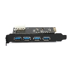 Контроллер USB 3.0 Gembird SPCR-04 в разъем PCI-e, 4xUSB-A, фото 1