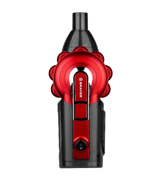 Пылесос вертикальный BRAYER BR4268 серый/красный, питание от сети, 185 Вт, уборка сухая, пылесборник 0,8 л