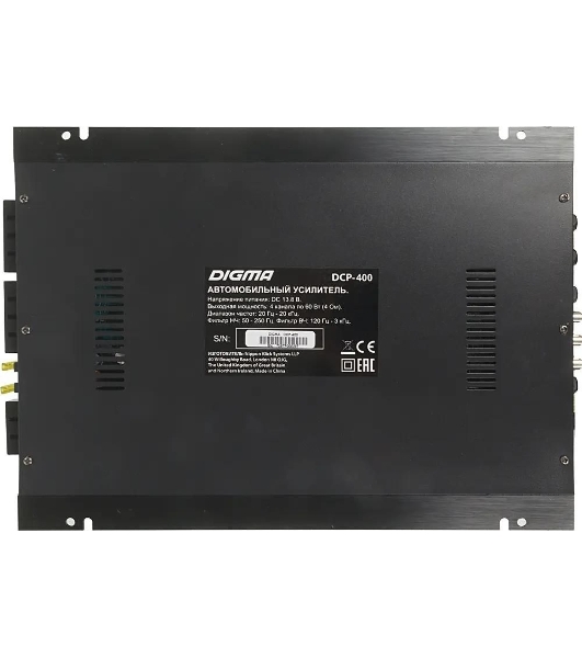 Усилитель автомобильный Digma DCP-400 четырехканальный