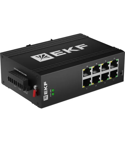Коммутатор EKF TSX-ML2-8GTP, 8×1 Гбит/с PoE, управляемый