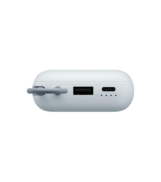 Портативный аккумулятор Xiaomi Power Bank 10000mAh (встроенный кабель) Ледяной синий GL