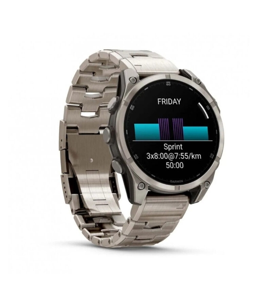 Умные часы Garmin Fenix 8 1.4' AMOLED, Wi-Fi, Bluetooth, NFC, 100м, титановый серый / титановый