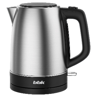 Электрочайник BBK EK1765S черный/серебристый, 1.7 л, 2200 Вт, скрытый нагревательный элемент