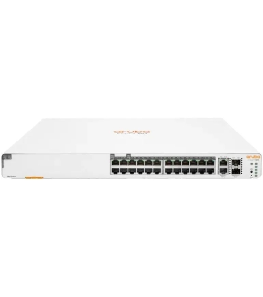Коммутатор HPE Instant On 1960 24PoE+ 370W, 24×1 Гбит/с PoE+ + 4×10 Гбит/с SFP+, настраиваемый