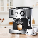 Кофеварка рожковая Endever Costa-1060 черный/стальной, исп. кофе - молотый, 1.6 л, 1000 Вт, 20 бар, фото5