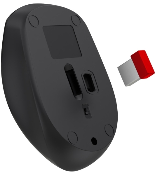 Мышь беспроводная Defender Vision MS-376 черный, 1600 dpi, радиоканал, Bluetooth, USB, кнопки - 4