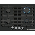 Газовая варочная панель Bosch 60 см, закаленное стекло, независимая, черная, фото 1