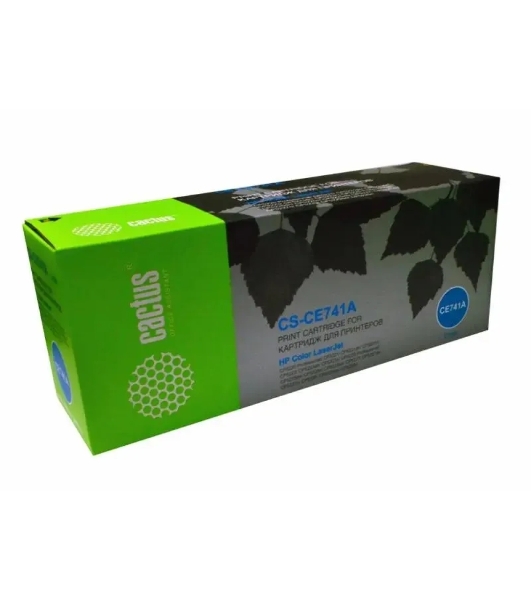 Картридж лазерный Cactus CS-CE741A голубой (7300 стр.) для HP CLJ CP5220/CP5221/CP5223/CP5225/CP5227/CP5229
