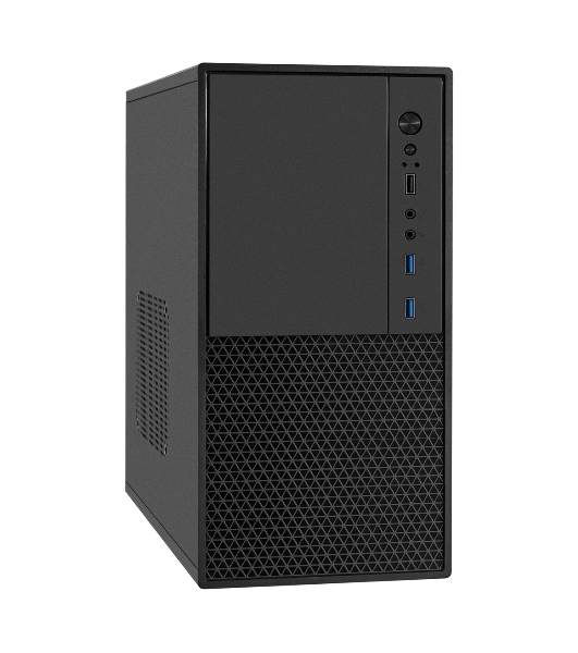Компьютерный корпус Minitower ExeGate BAA-308MU2-UNS500 (mATX, БП UNS500 с вент. 12см, 1хUSB+2хUSB 3.0, HD Audio, черный)